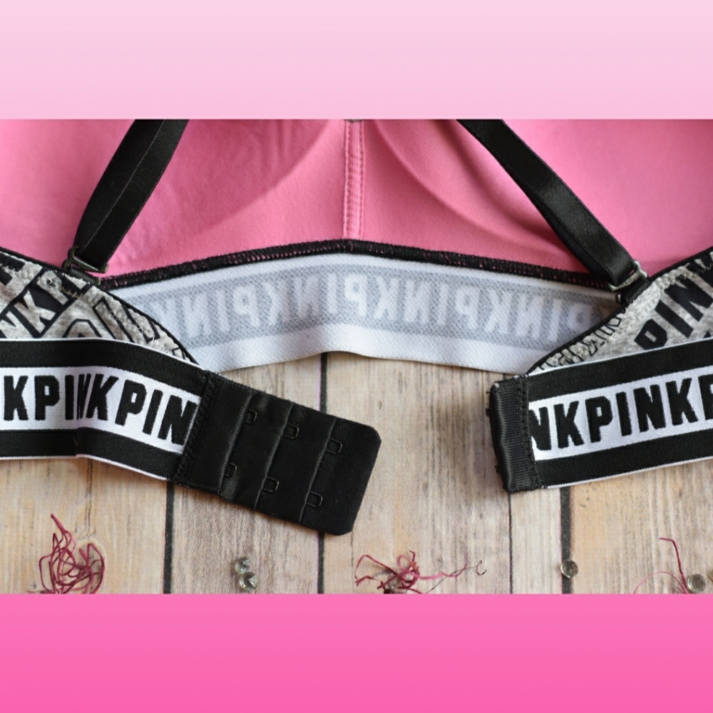 💕Pink Victoria's Secret Padded Bra Size 32C - Picture 3 of 4